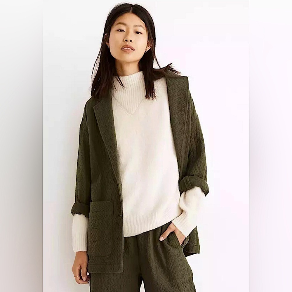 NWT Madewell Dillon Pullover Mock Turtleneck in Cream - Picture 2 of 8